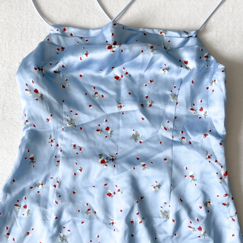 REVOLVE Tiger Mist Blue Floral Dress - Picture 6 of 13